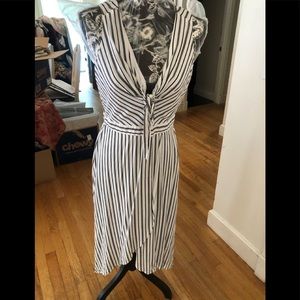 BCBG striped high-low V-Neck sleeveless summer dress , beautiful Never wore